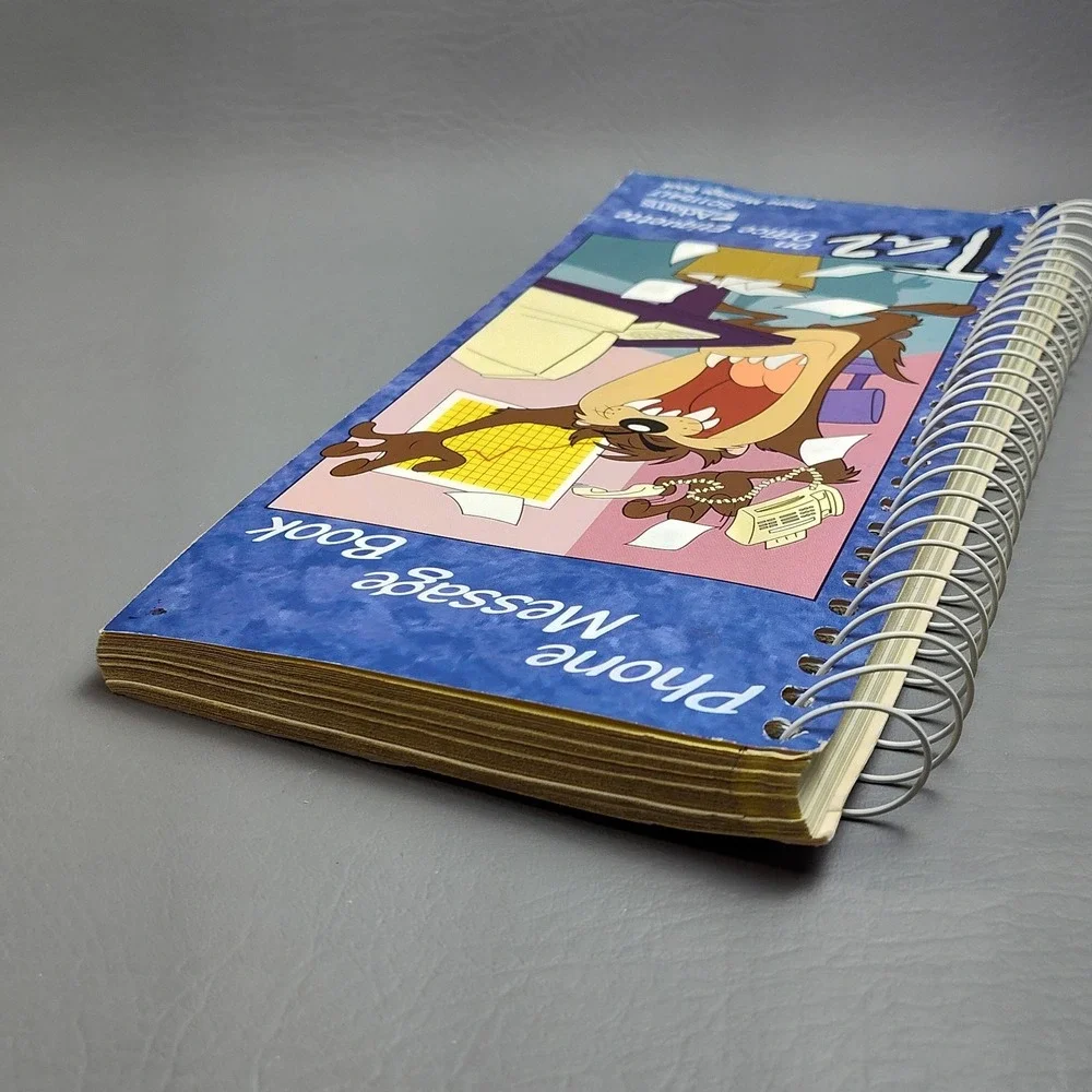 Vintage Looney Tunes Taz Phone Message Book 1997 Carbon Paper‎ Tasmanian Devil